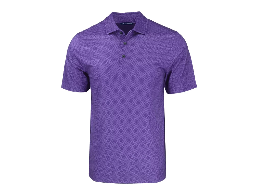 Polo Cutter & Buck Pike Eco Tonal Geo Print Stretch Recycled pour hommes grands et grands
