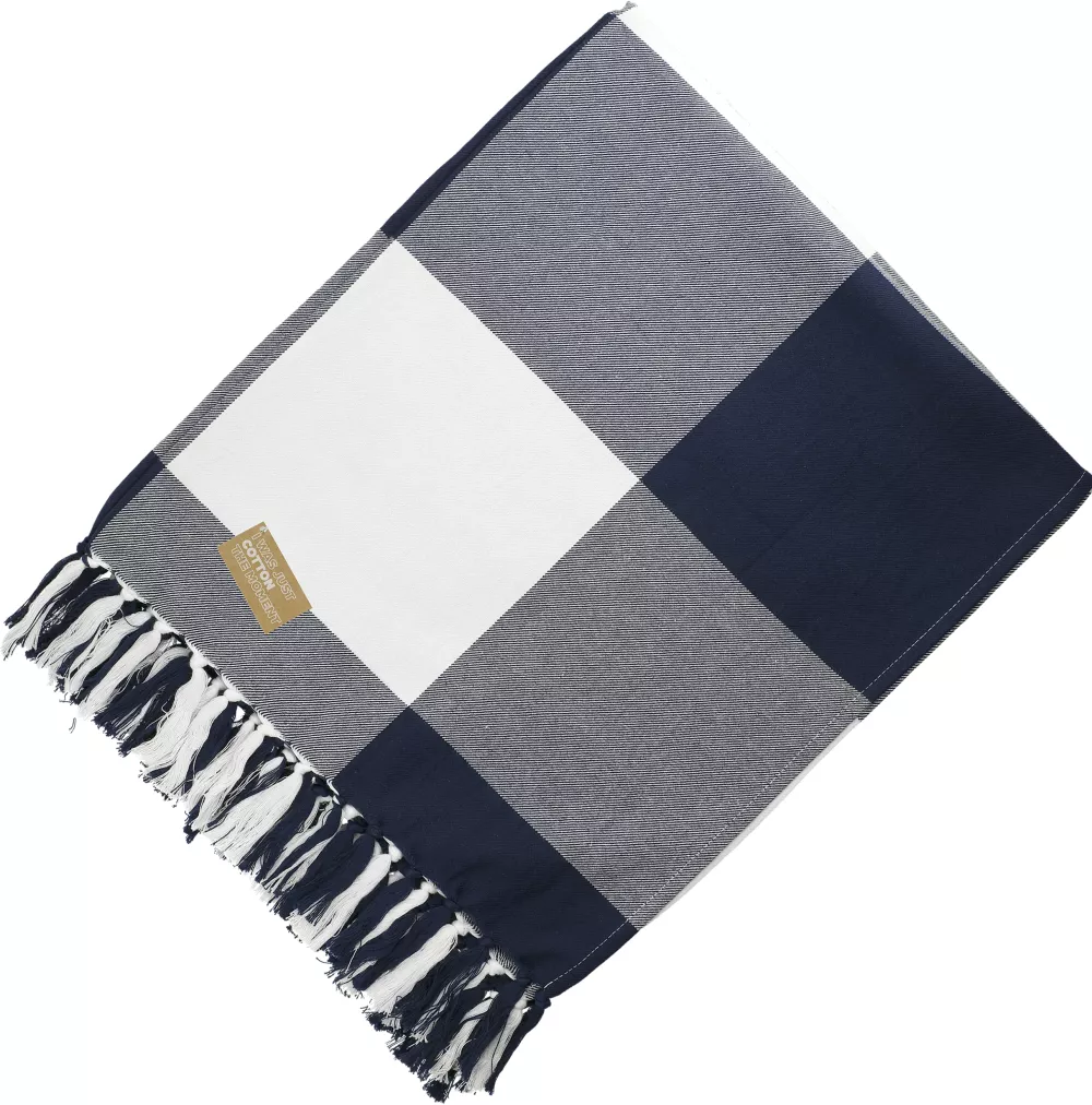 Field & Co. 100% Organic Cotton Check Throw Blanke