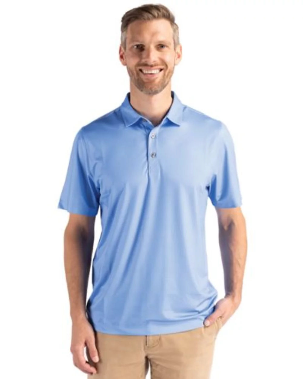 Polo Cutter & Buck Pike Eco Tonal Geo Print Stretch Recycled pour hommes grands et grands