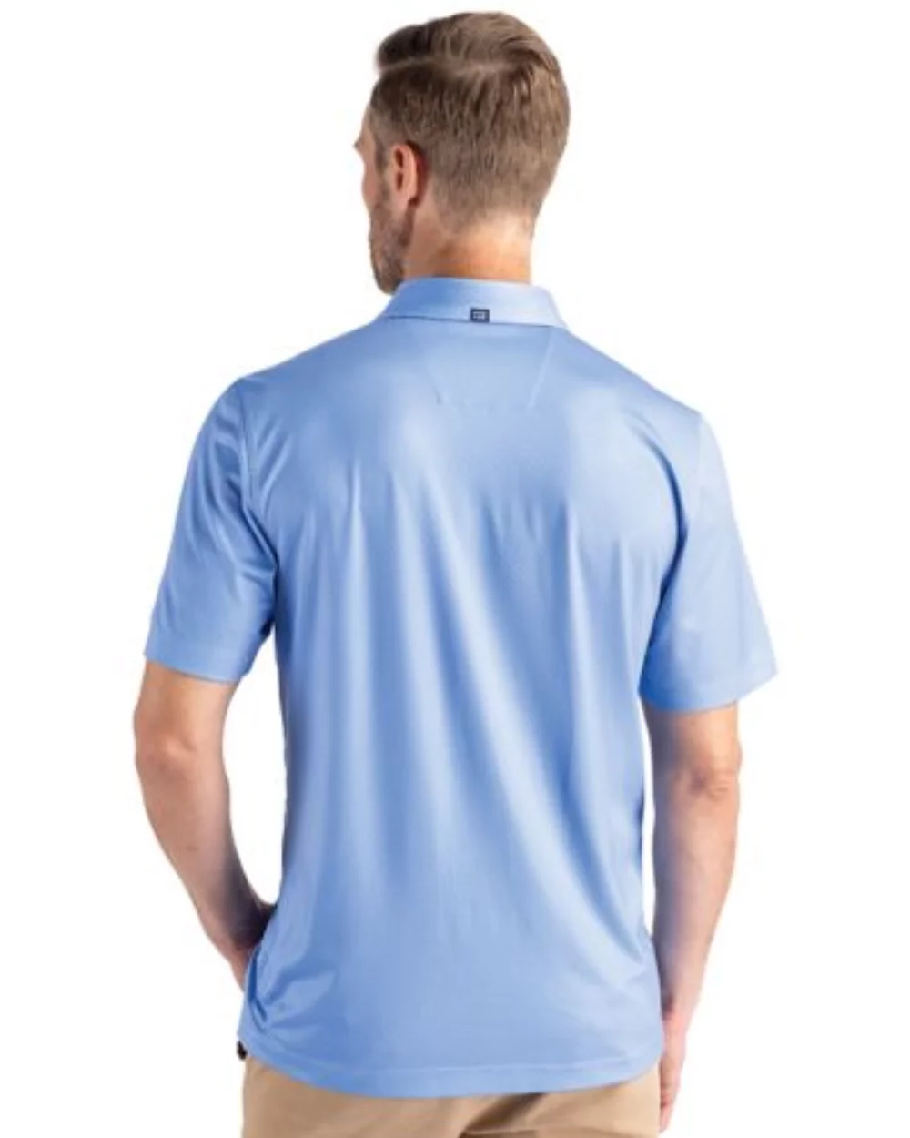 Polo Cutter & Buck Pike Eco Tonal Geo Print Stretch Recycled pour hommes grands et grands