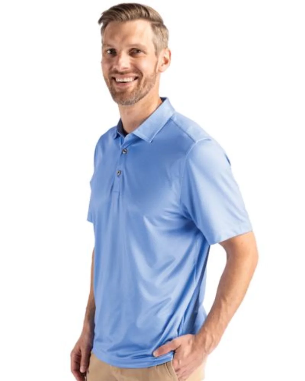 Cutter & Buck Pike Eco Tonal Geo Print Stretch Recycled Mens Big & Tall Polo