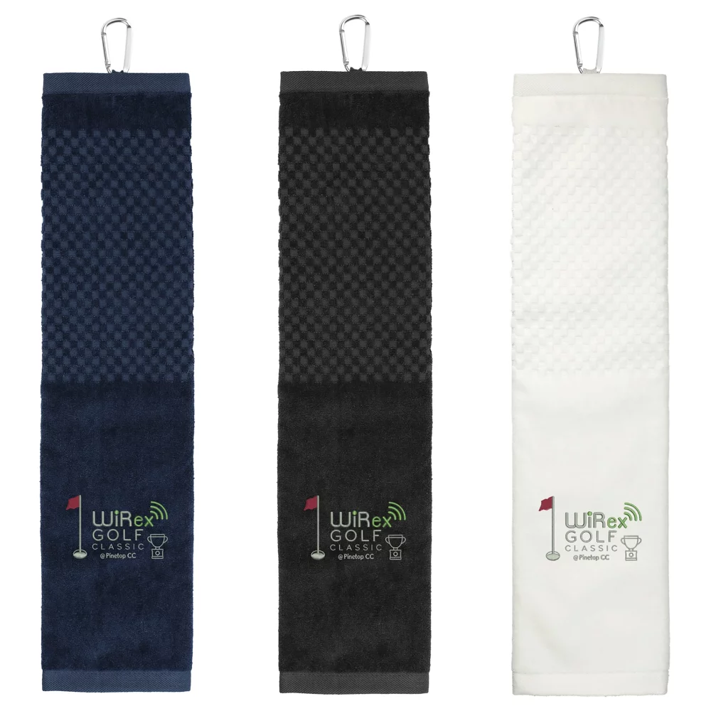 Serviette de golf Scrubber de 5,25x22 pouces, 3,5 livres par douzaine.