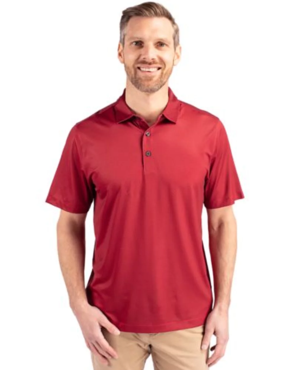 Polo Cutter & Buck Pike Eco Tonal Geo Print Stretch Recycled pour hommes grands et grands
