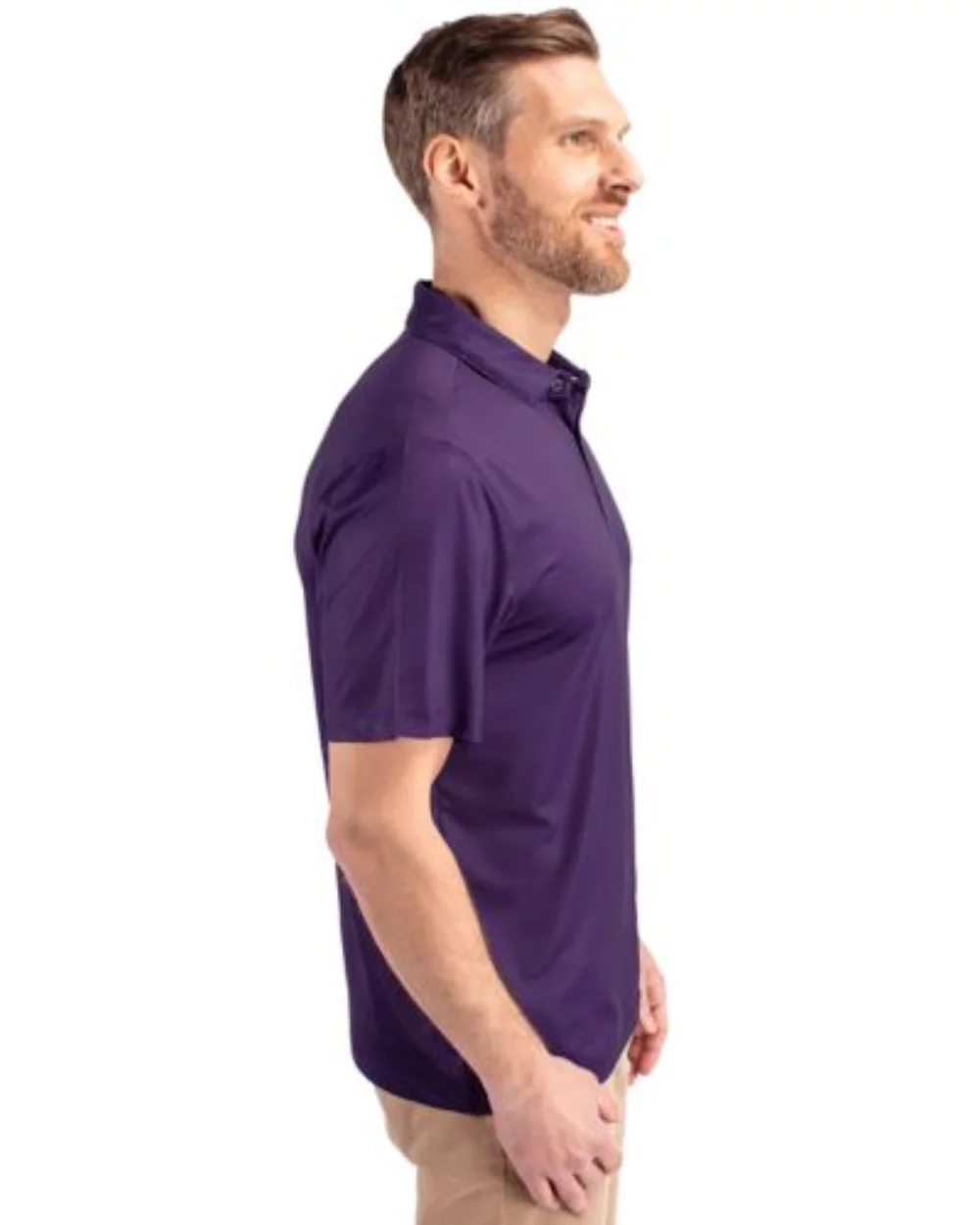 Polo Cutter & Buck Pike Eco Tonal Geo Print Stretch Recycled pour hommes grands et grands