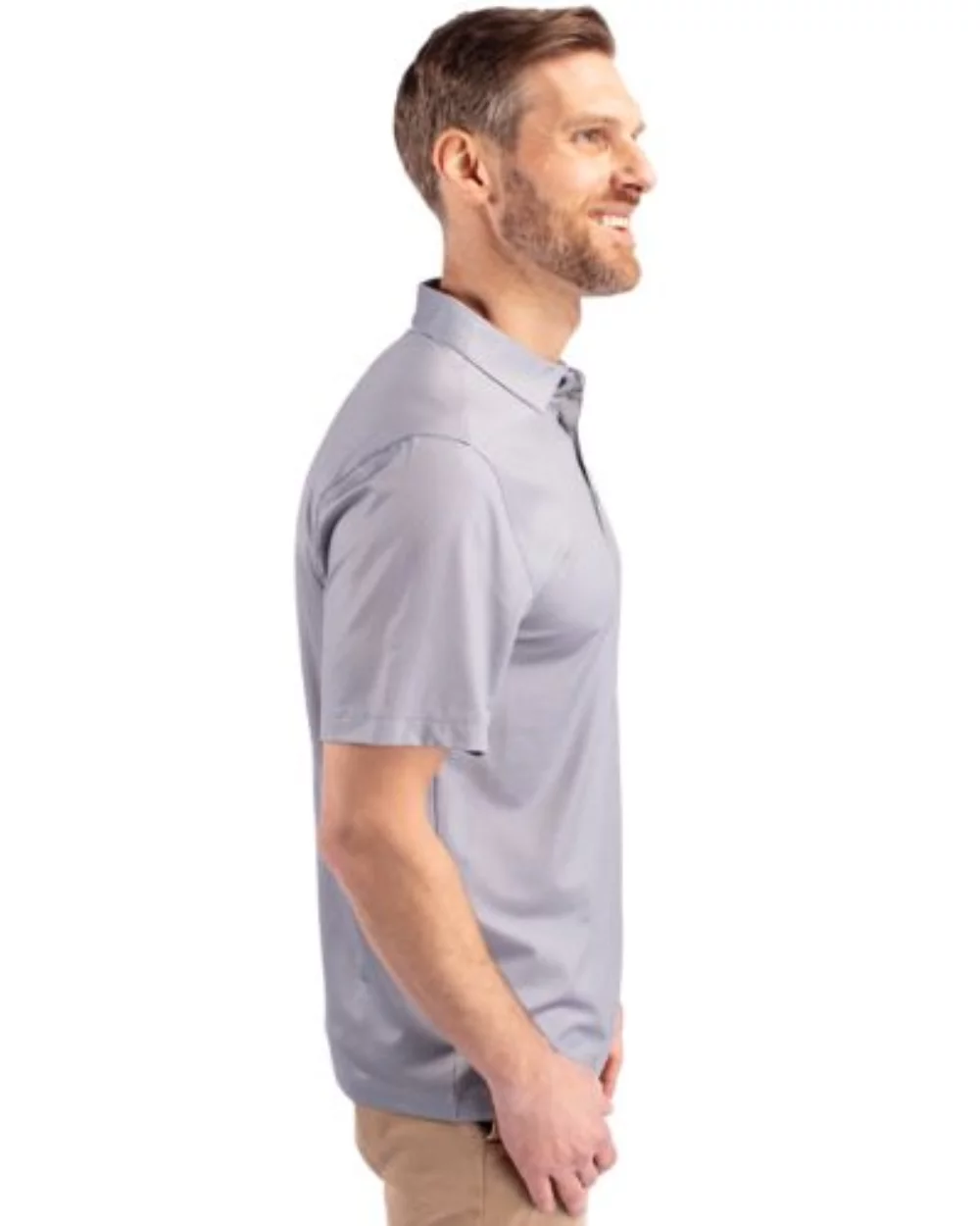 Cutter & Buck Pike Eco Tonal Geo Print Stretch Recycled Mens Big & Tall Polo
