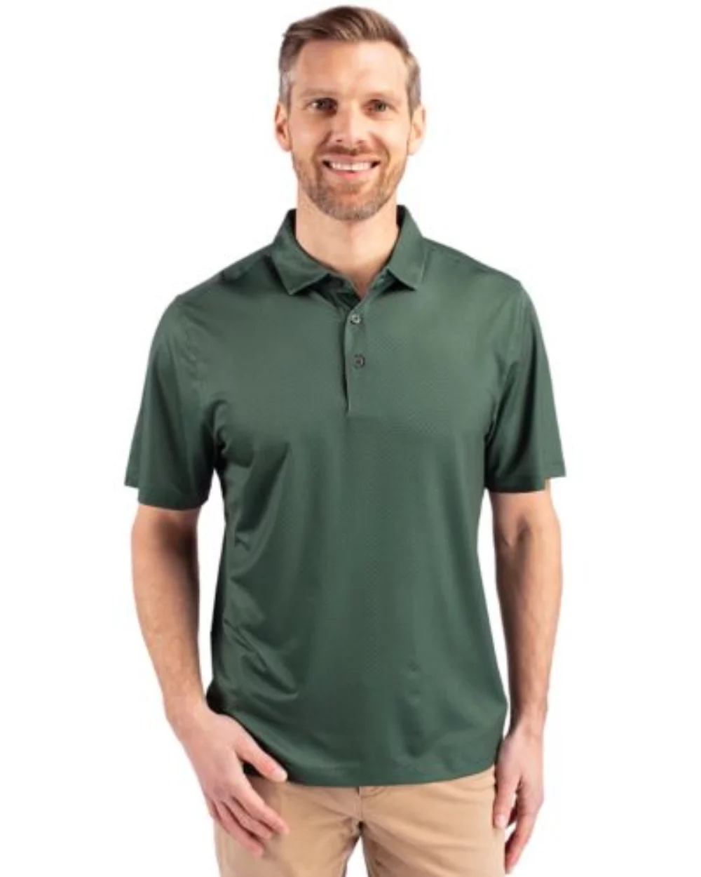 Cutter & Buck Pike Eco Tonal Geo Print Stretch Recycled Mens Big & Tall Polo