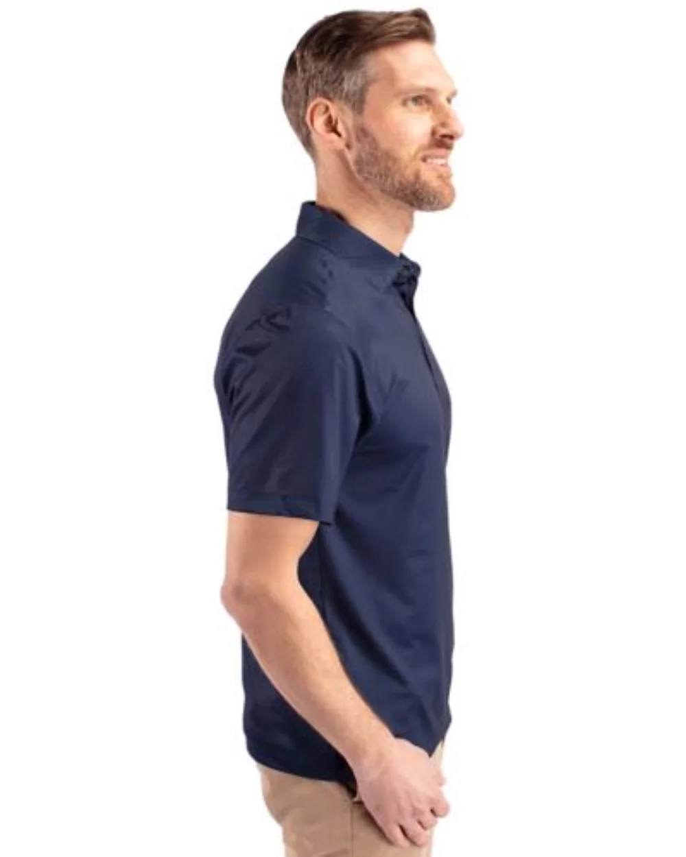 Polo Cutter & Buck Pike Eco Tonal Geo Print Stretch Recycled pour hommes grands et grands