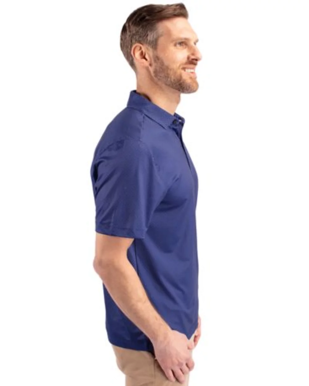 Polo Cutter & Buck Pike Eco Tonal Geo Print Stretch Recycled pour hommes grands et grands