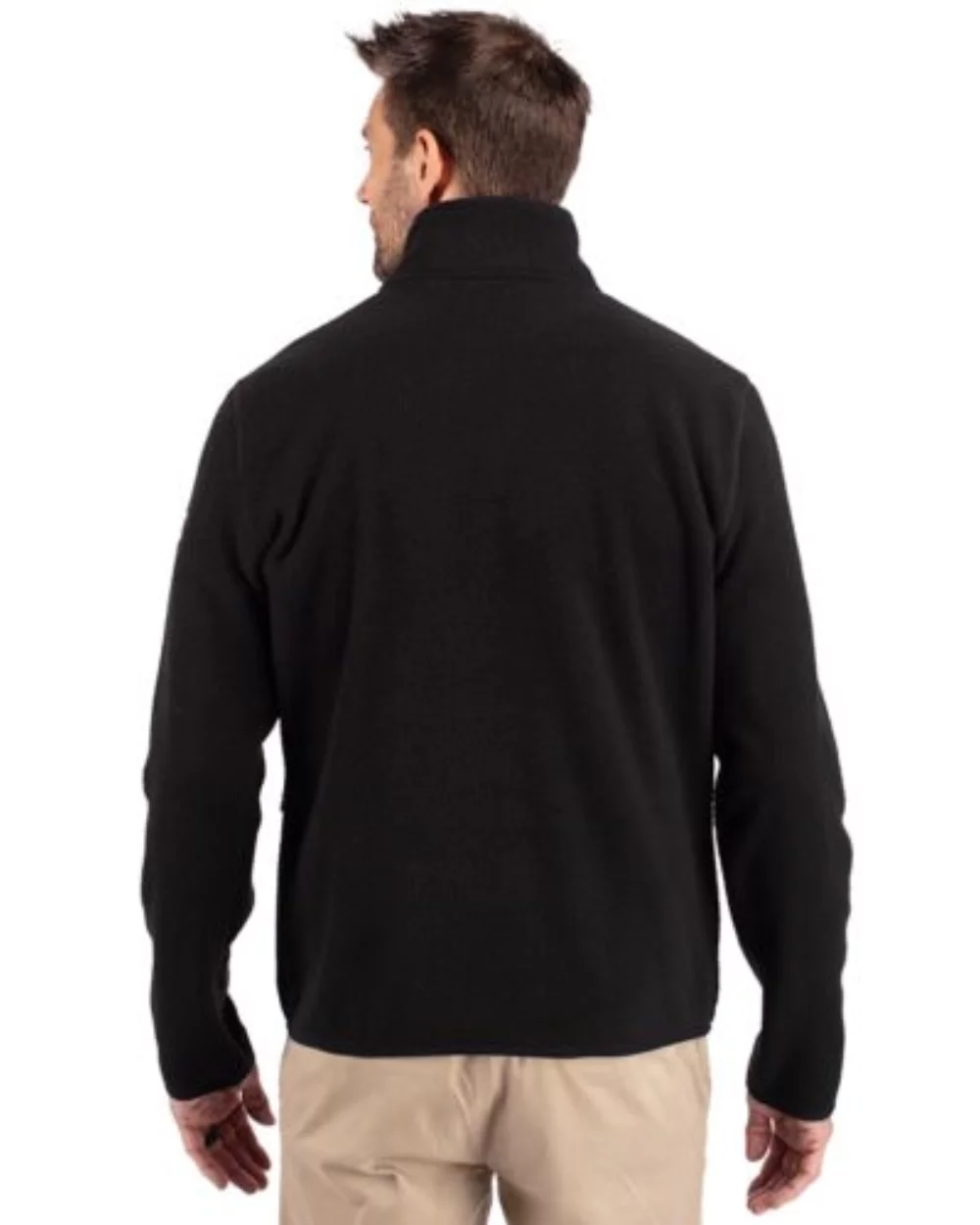 Cutter & Buck Cascade Eco Sherpa Fleece Mens Quarter Zip Jacket