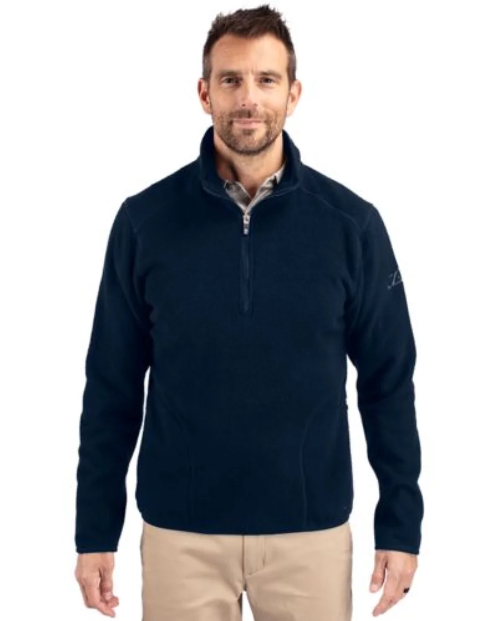Veste à quart de zip Cutter & Buck Cascade Eco Sherpa Fleece pour hommes
