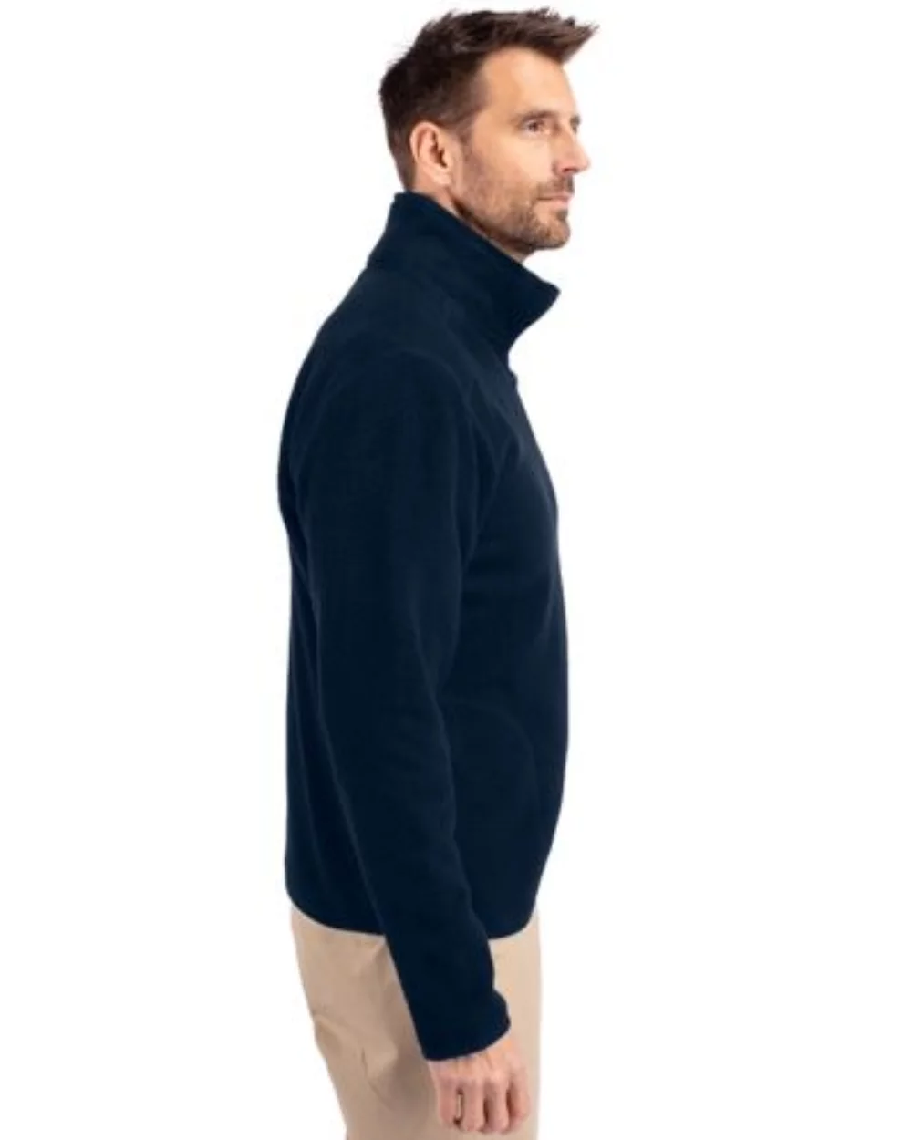 Cutter & Buck Cascade Eco Sherpa Fleece Mens Quarter Zip Jacket