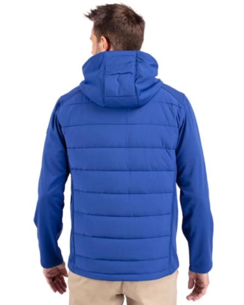 Cutter & Buck Evoke Hybrid Eco Softshell Recycled Full Zip Mens Big & Tall Hooded Jacket