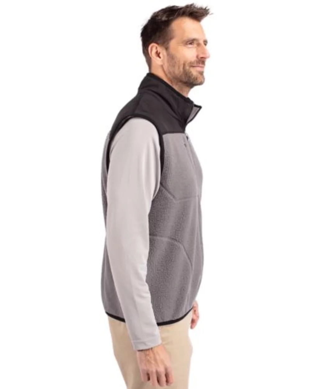 Cutter & Buck Cascade Eco Sherpa Mens Big and Tall Fleece Vest