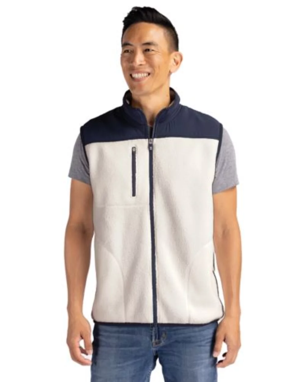Veste en polaire Cutter & Buck Cascade Eco Sherpa pour homme