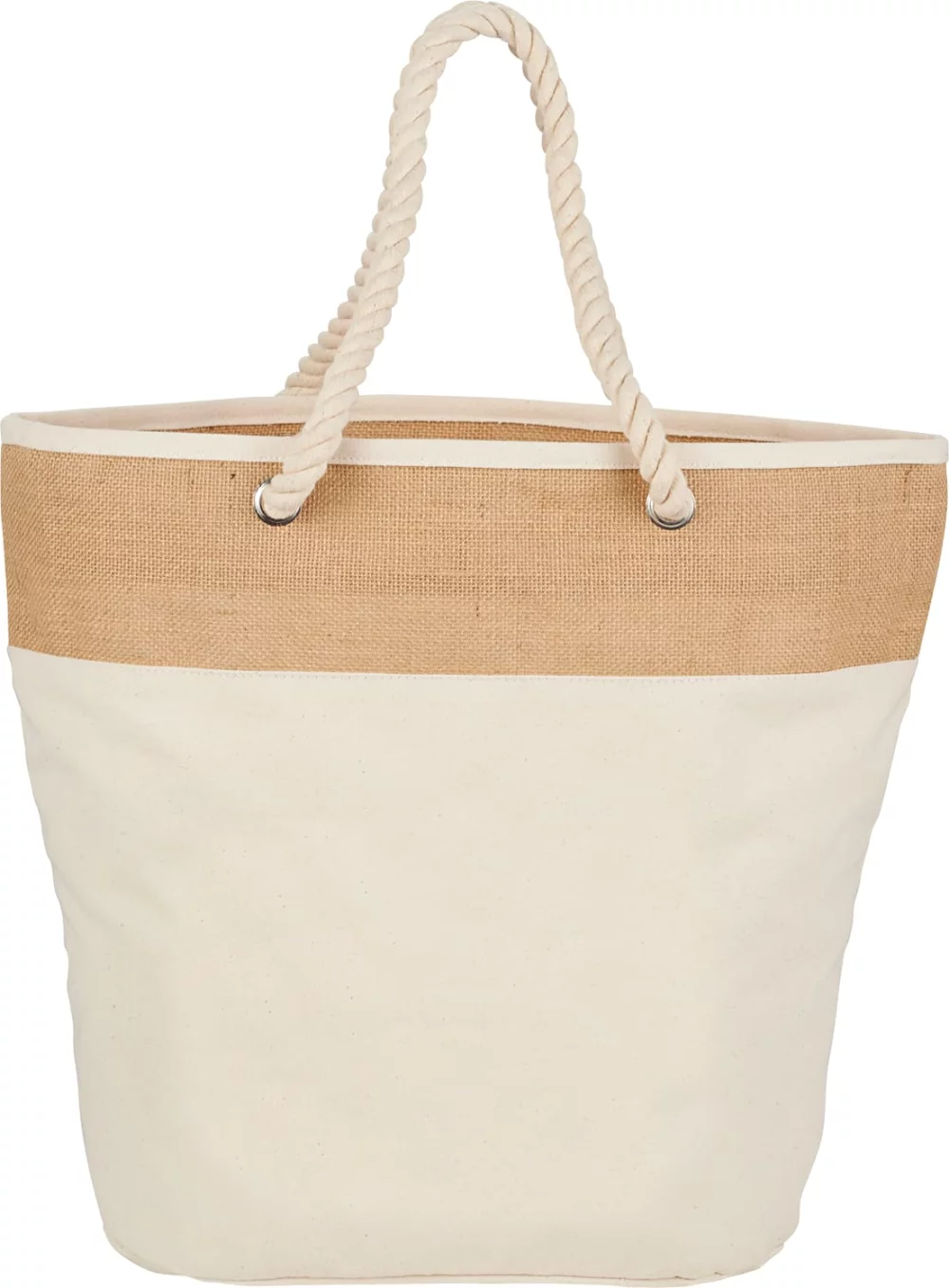 Jute Accent 12oz Cotton Canvas Rope Tote