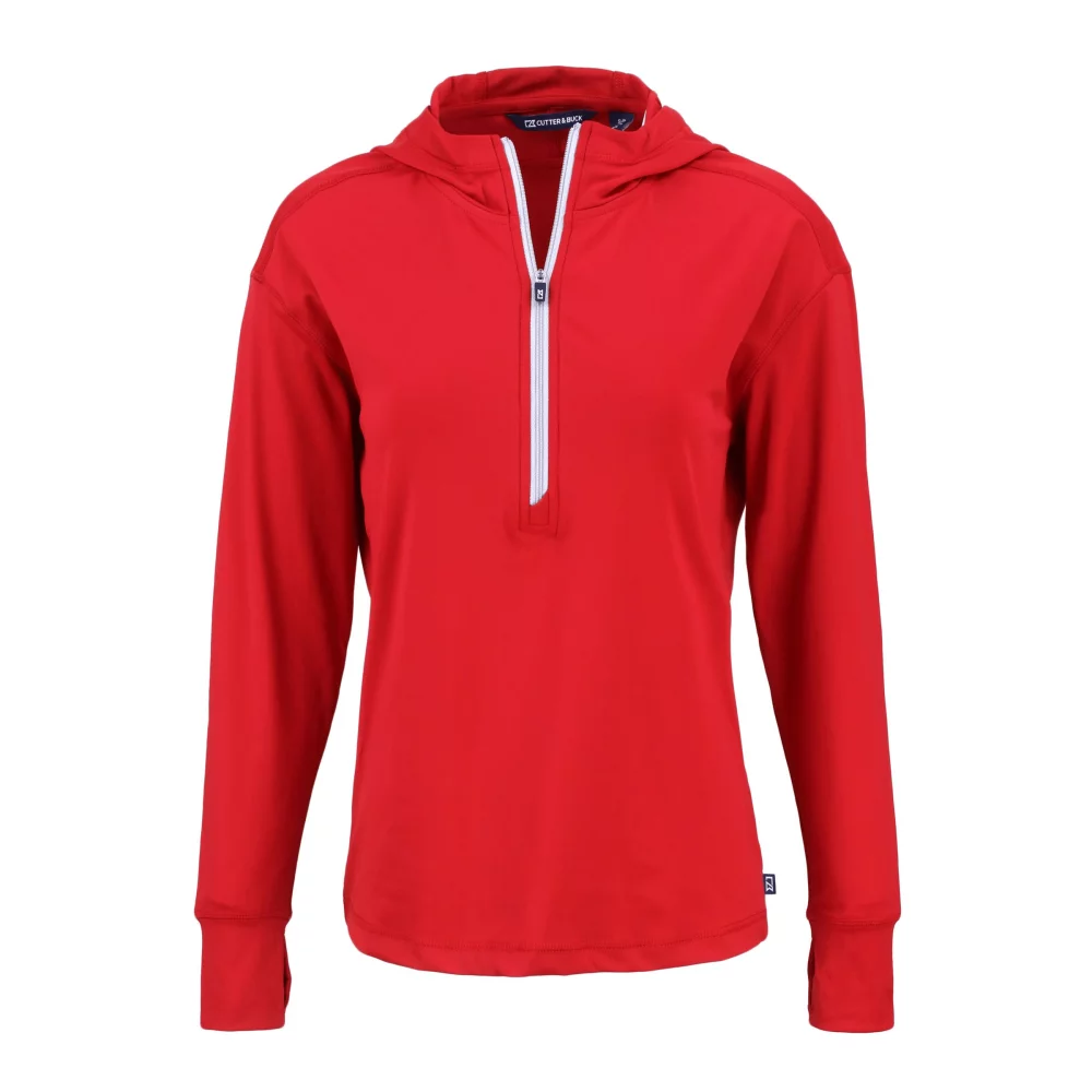 Sweat à capuche demi-zip Cutter & Buck Daybreak Eco Recycled pour femmes
