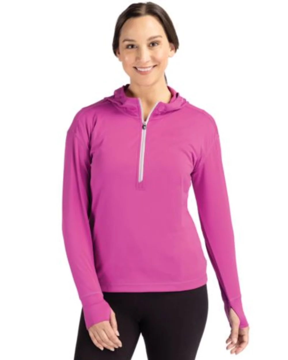 Sweat à capuche demi-zip Cutter & Buck Daybreak Eco Recycled pour femmes