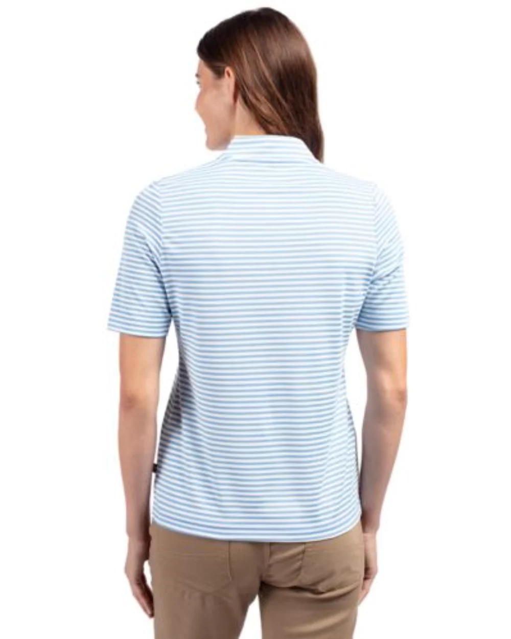 Cutter & Buck Virtue Eco Pique Stripe Recycled Womens Top