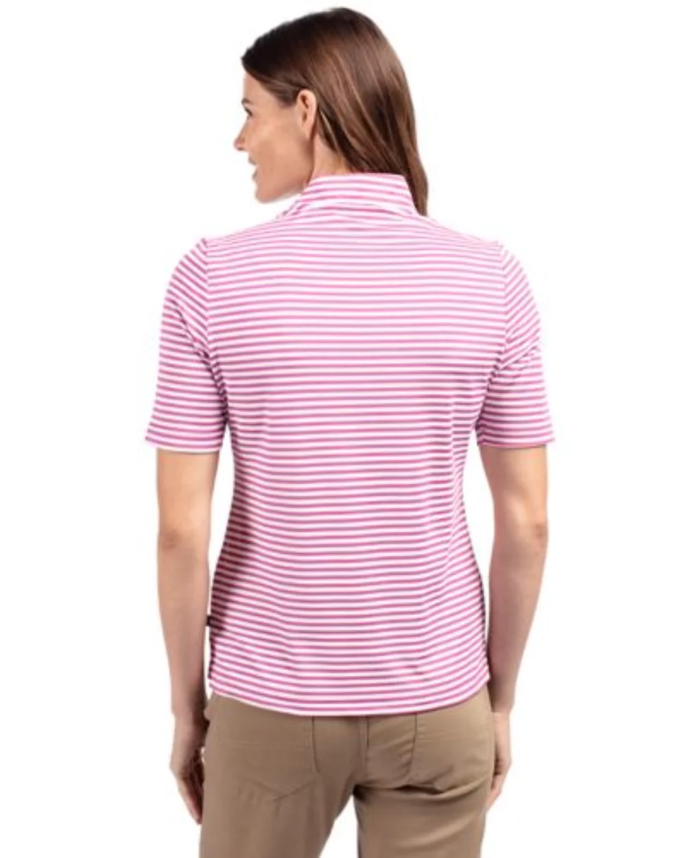 Cutter & Buck Virtue Eco Pique Stripe Recycled Womens Top