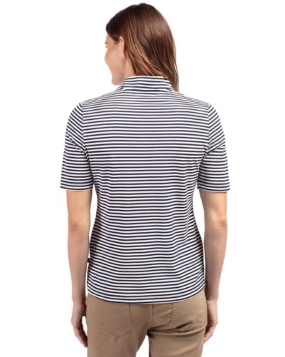 Cutter & Buck Virtue Eco Pique Stripe Recycled Womens Top