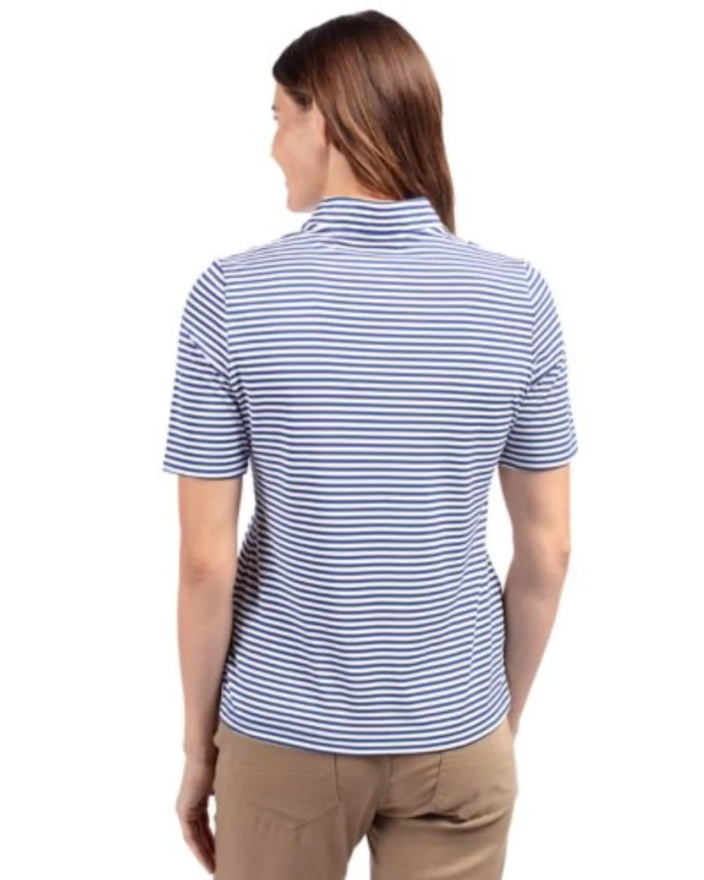 Cutter & Buck Virtue Eco Pique Stripe Recycled Womens Top