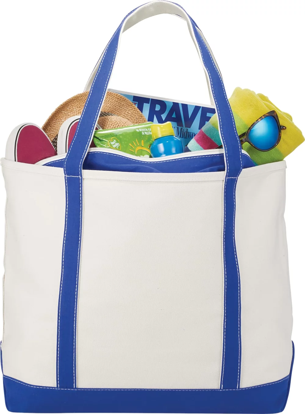 Baltic 24oz Cotton Canvas Tall Zippered Boat Tote