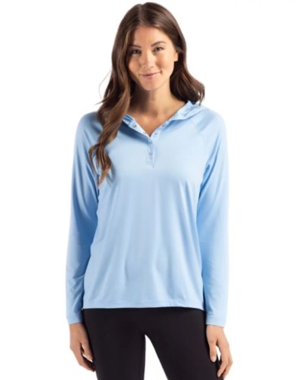 Cutter & Buck Coastline Epic Comfort Eco Recycled Womens Hooded Shirt