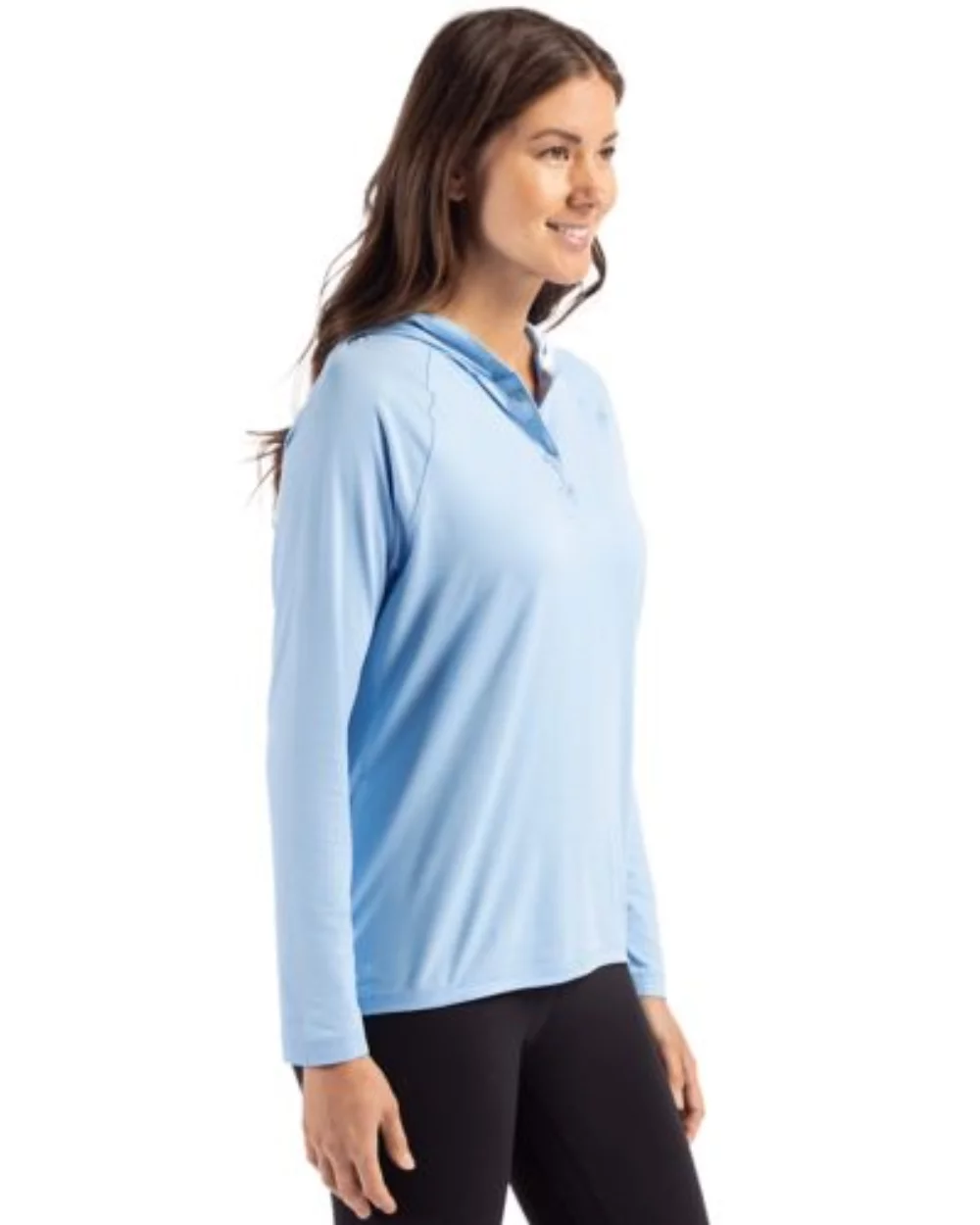 Cutter & Buck Coastline Epic Comfort Eco Recycled Womens Hooded Shirt