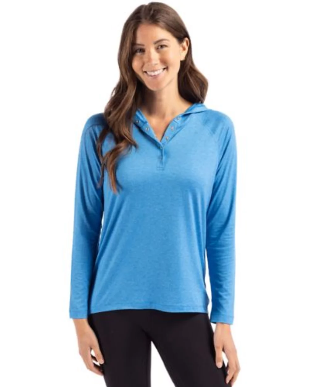 Cutter & Buck Coastline Epic Comfort Eco Recycled Womens Hooded Shirt