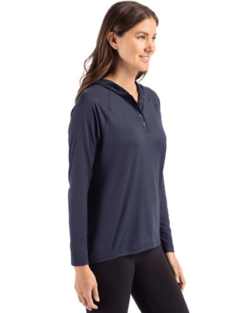 Cutter & Buck Coastline Epic Comfort Eco Recycled Womens Hooded Shirt
