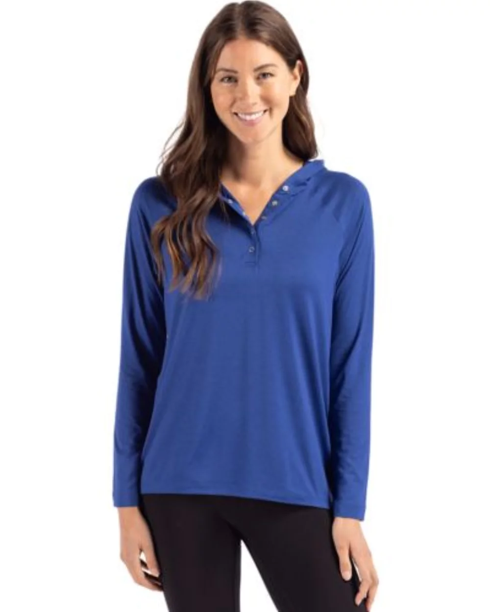 Cutter & Buck Coastline Epic Comfort Eco Recycled Womens Hooded Shirt