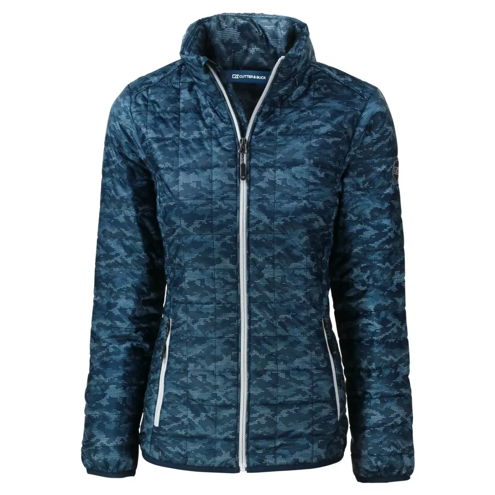 Cutter & Buck Rainier PrimaLoft? Womens Eco Insulated Full Zip Printed Puffer Jacket