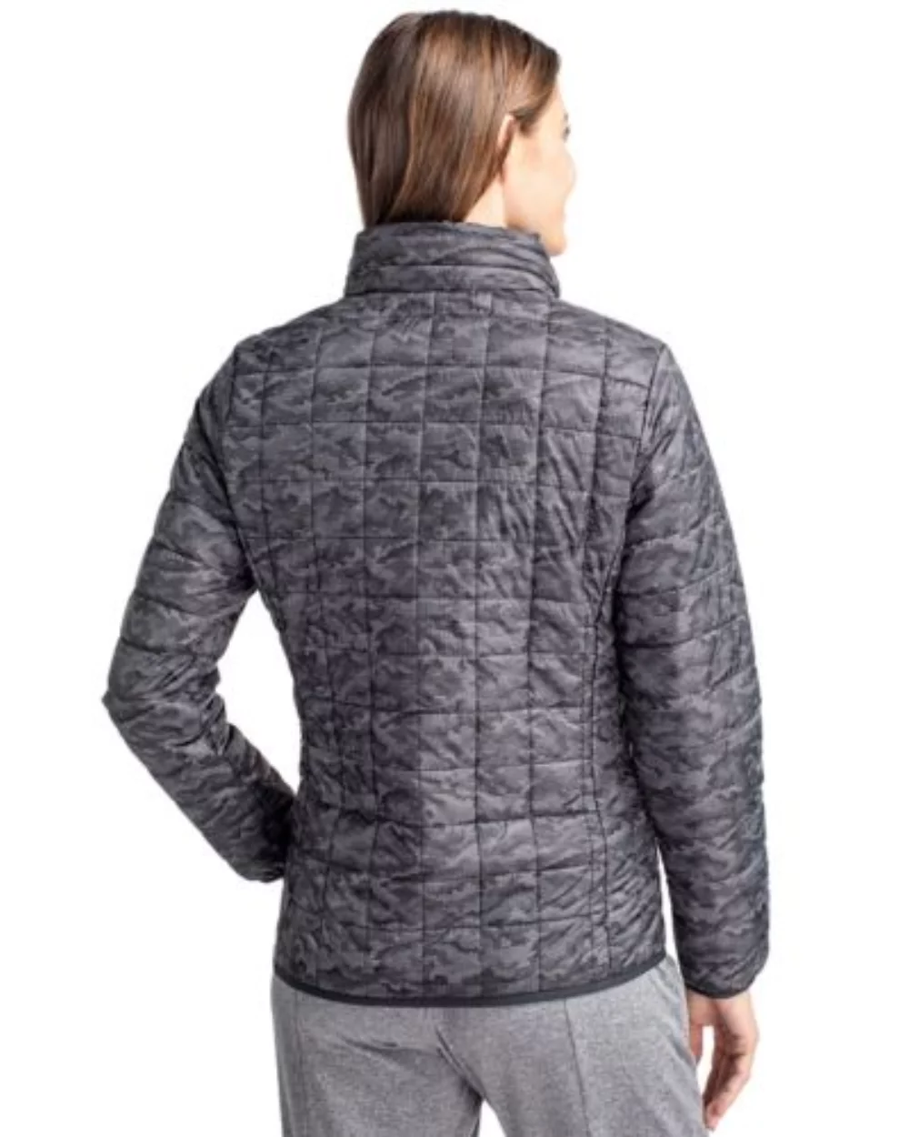 Veste matelassée imprimée à fermeture éclair intégrale Cutter & Buck Rainier PrimaLoft pour femmes.