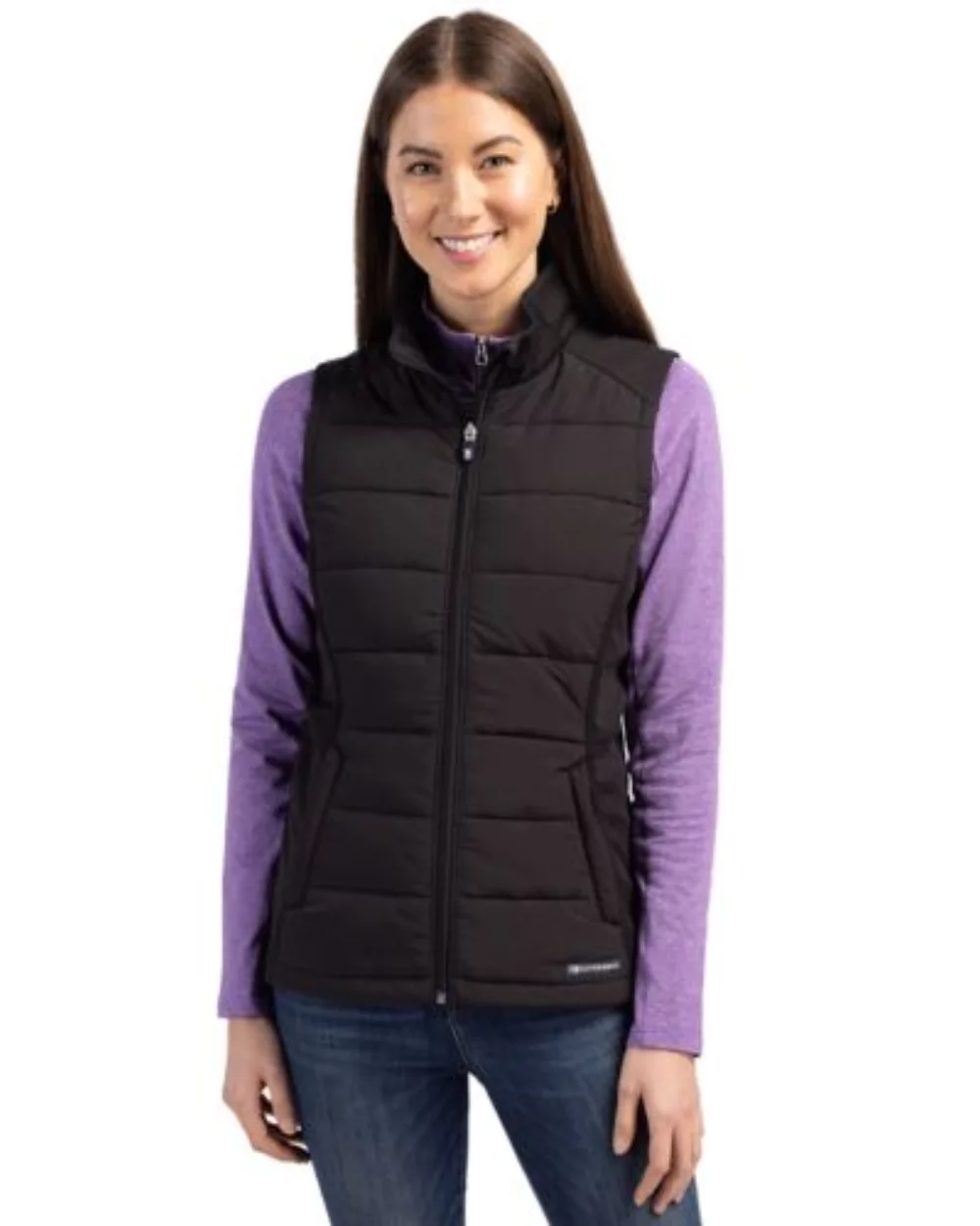 Veste zippée complète pour femmes Cutter & Buck Evoke Hybrid Eco Softshell recyclée