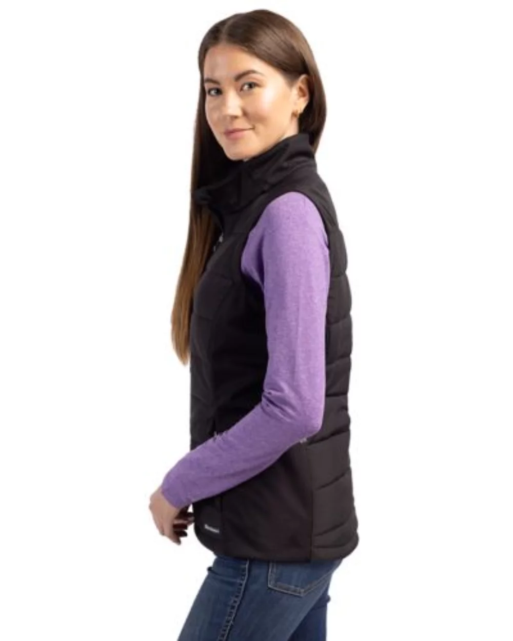 Veste zippée complète pour femmes Cutter & Buck Evoke Hybrid Eco Softshell recyclée