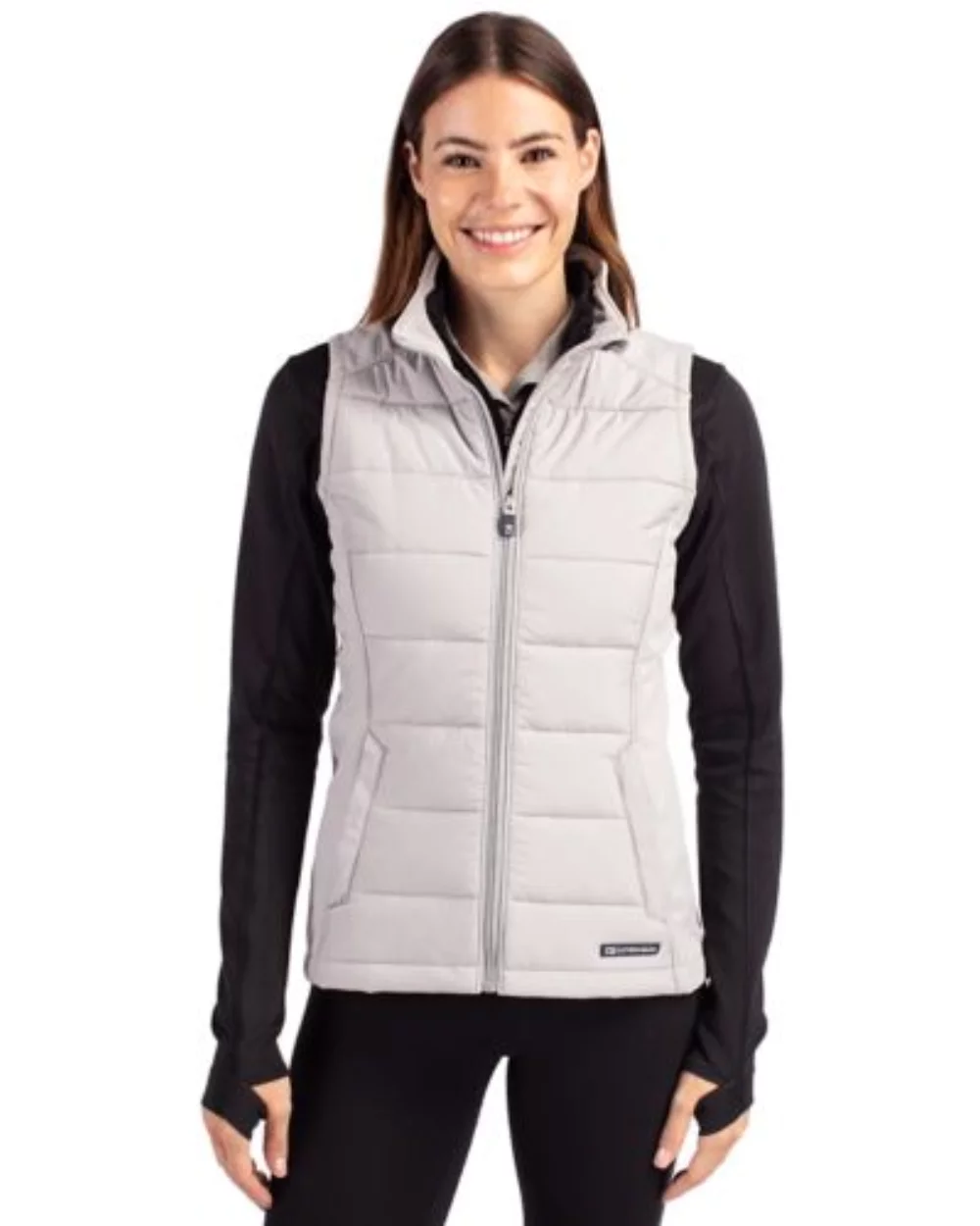 Veste zippée complète pour femmes Cutter & Buck Evoke Hybrid Eco Softshell recyclée