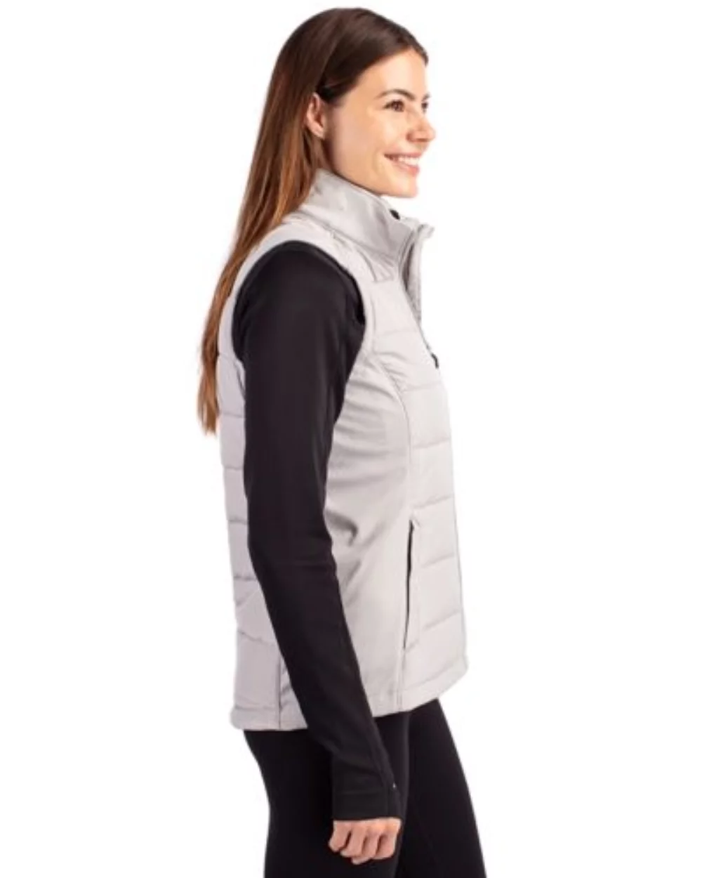 Cutter & Buck Evoke Hybrid Eco Softshell Recycled Womens Full Zip Vest