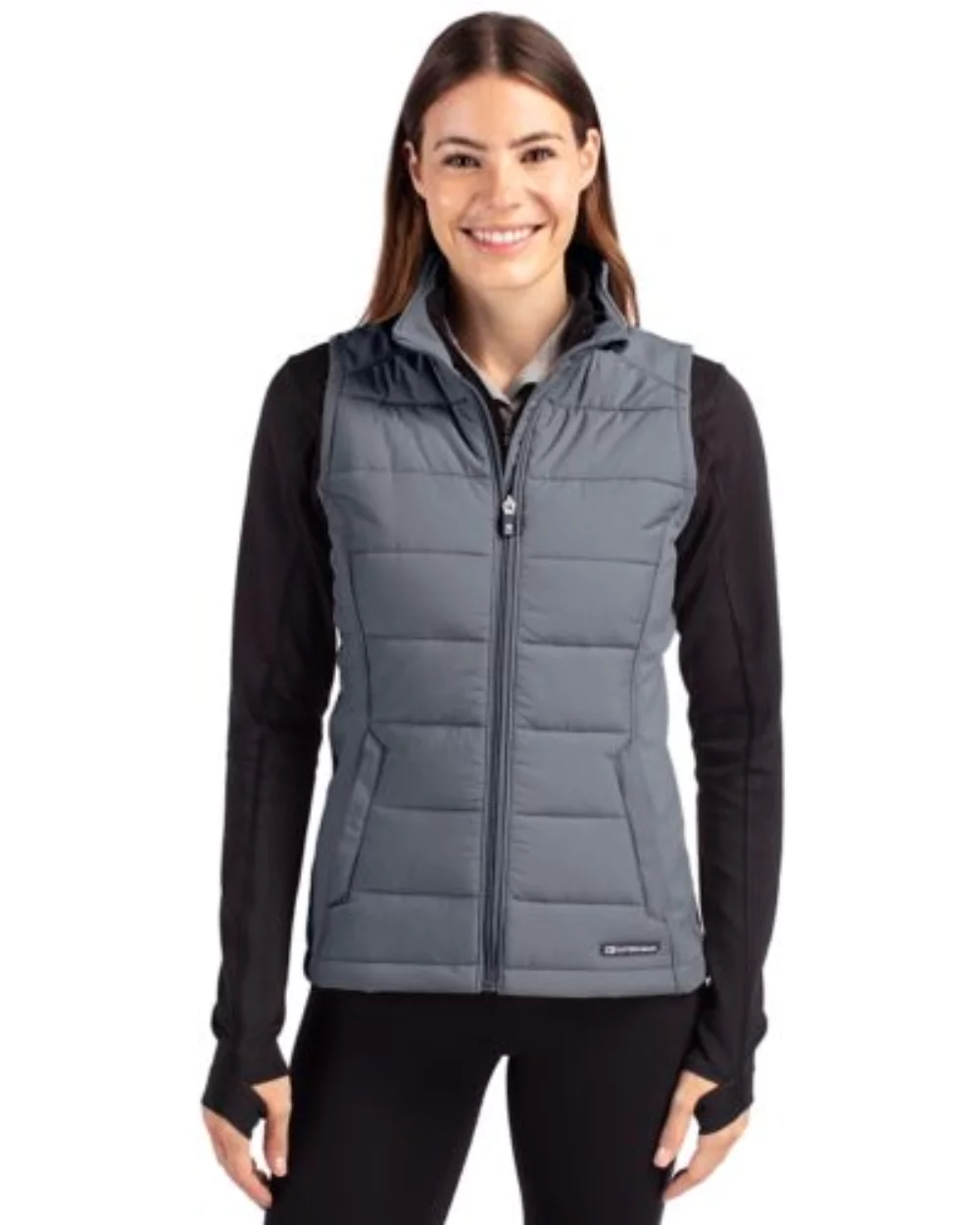 Veste zippée complète pour femmes Cutter & Buck Evoke Hybrid Eco Softshell recyclée