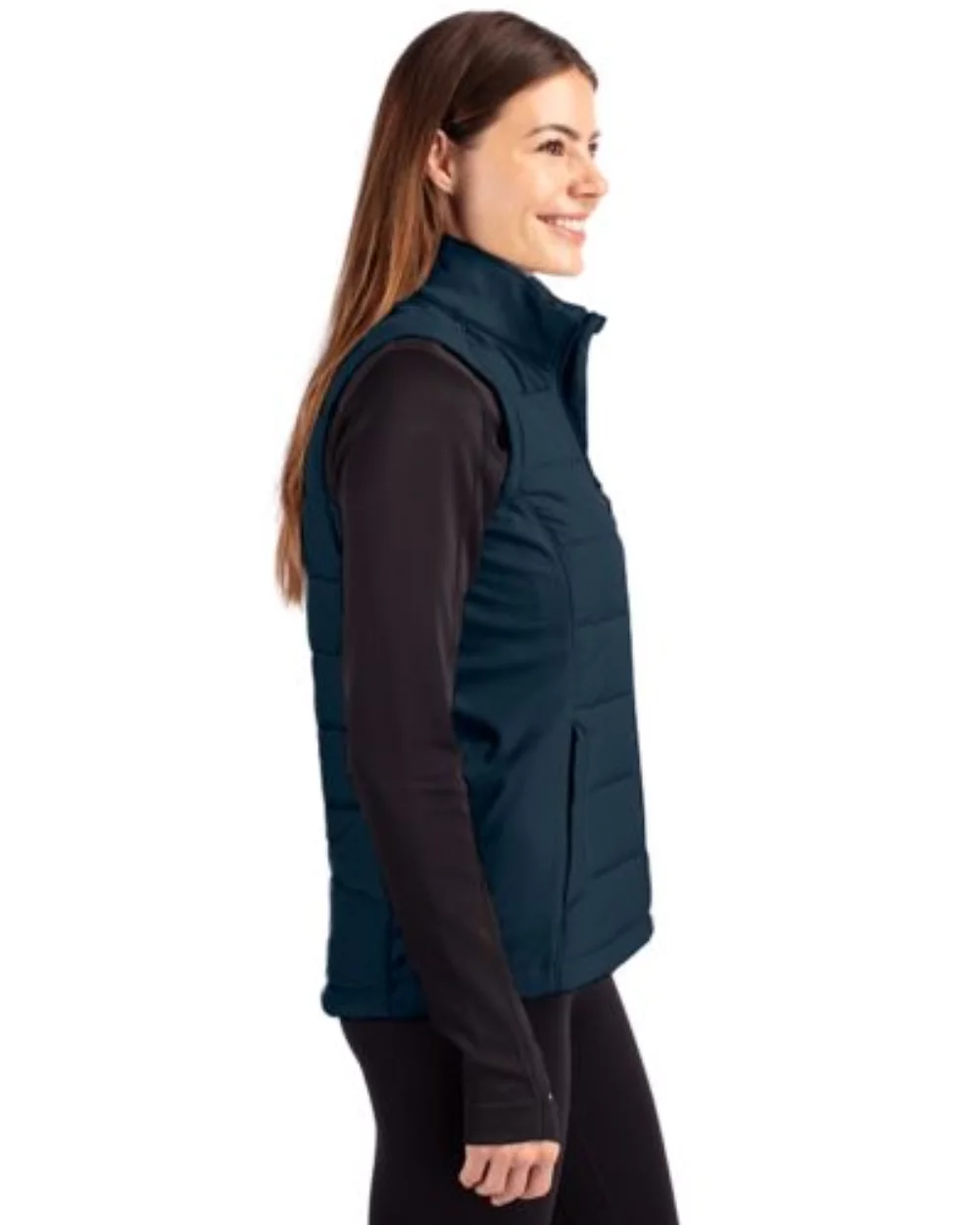 Cutter & Buck Evoke Hybrid Eco Softshell Recycled Womens Full Zip Vest