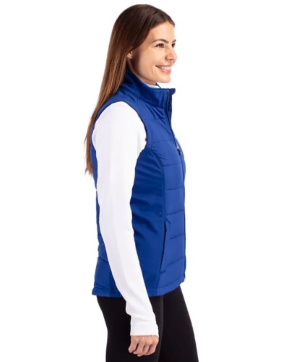 Veste zippée complète pour femmes Cutter & Buck Evoke Hybrid Eco Softshell recyclée