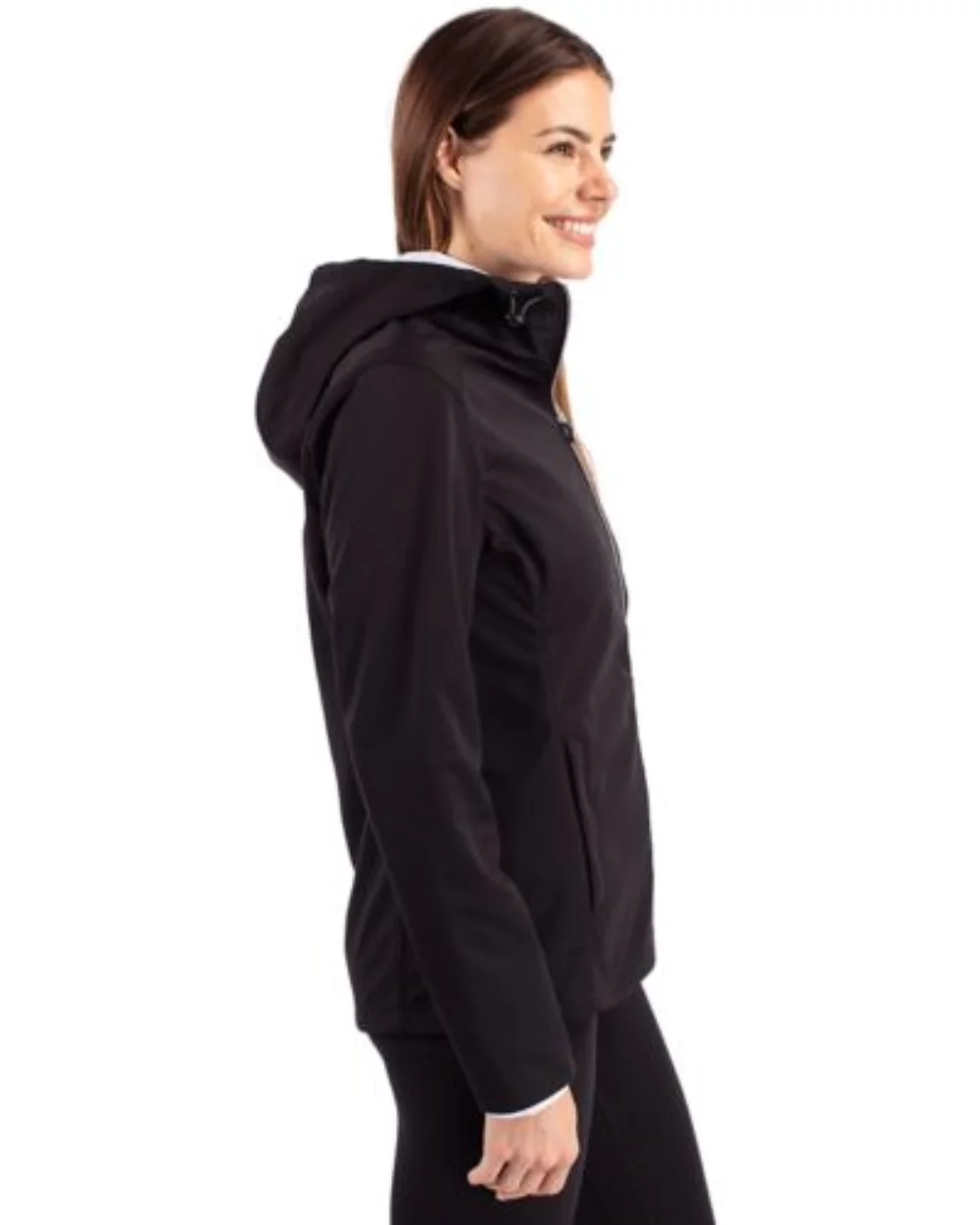 Veste pour femme Cutter & Buck Evoke Eco Softshell à fermeture éclair intégrale en matières recyclées