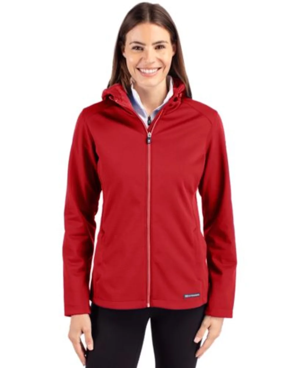 Veste pour femme Cutter & Buck Evoke Eco Softshell à fermeture éclair intégrale en matières recyclées