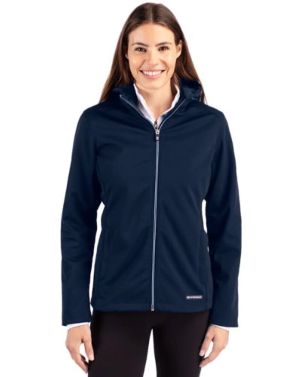 Veste pour femme Cutter & Buck Evoke Eco Softshell à fermeture éclair intégrale en matières recyclées