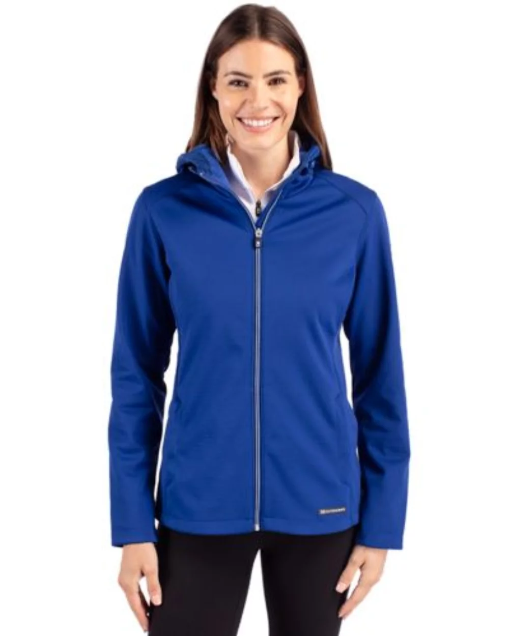 Veste pour femme Cutter & Buck Evoke Eco Softshell à fermeture éclair intégrale en matières recyclées