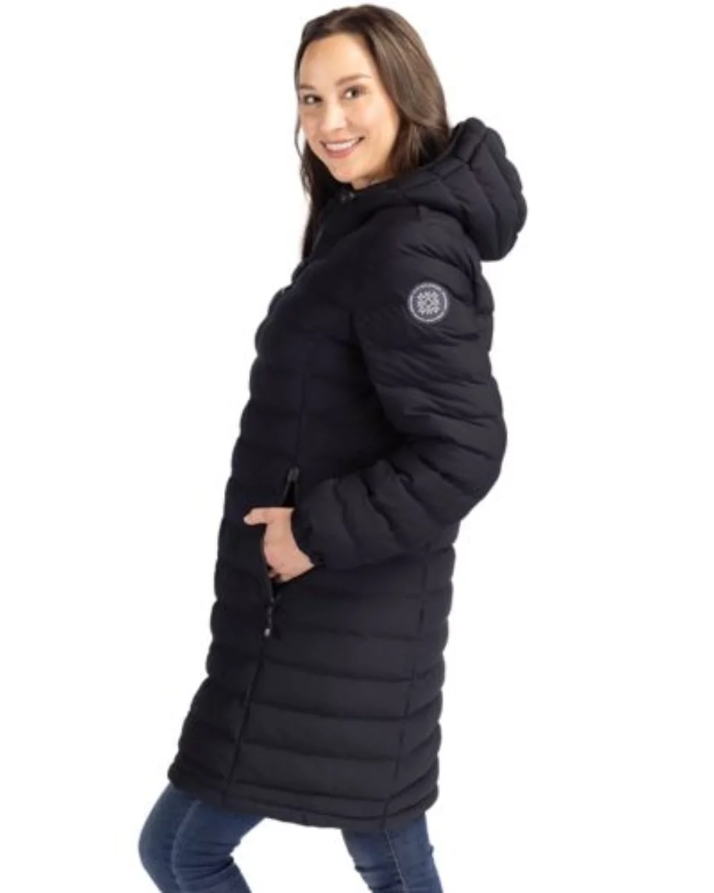 Veste longue matelassée pour femme Cutter & Buck Mission Ridge Repreve Eco isolée