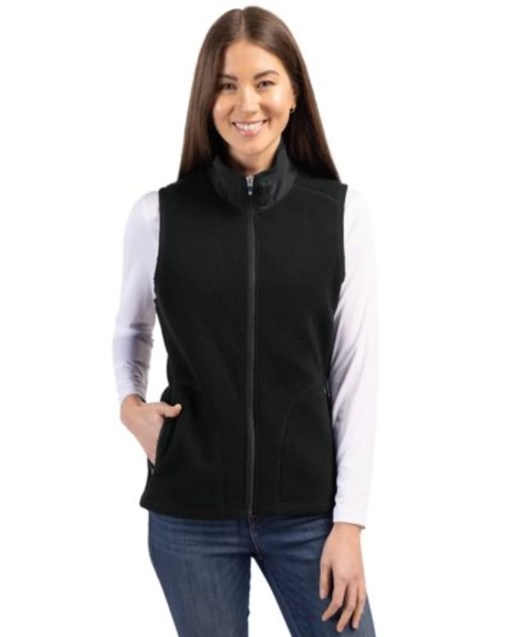 Gilet pour femme en polaire éco Sherpa Cascade de Cutter & Buck