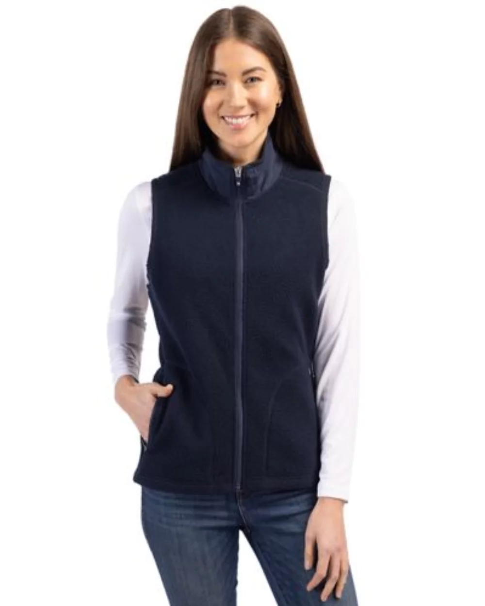Gilet pour femme en polaire éco Sherpa Cascade de Cutter & Buck