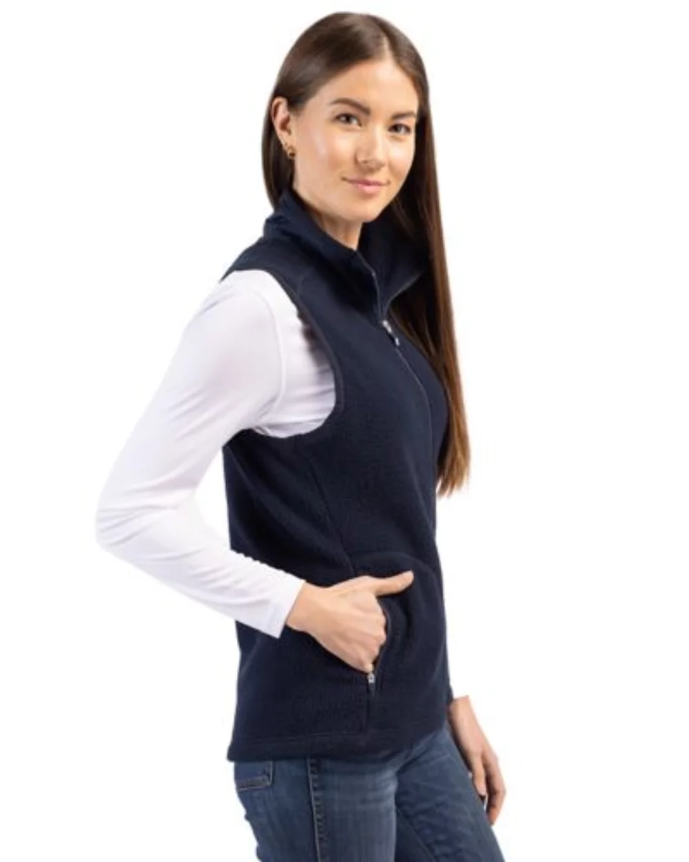 Gilet pour femme en polaire éco Sherpa Cascade de Cutter & Buck