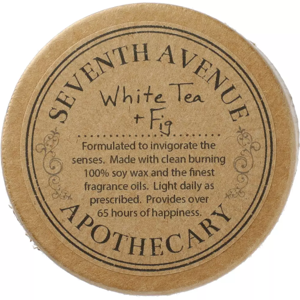 Bougie en pot en verre de 11 oz au thé blanc et à la figue