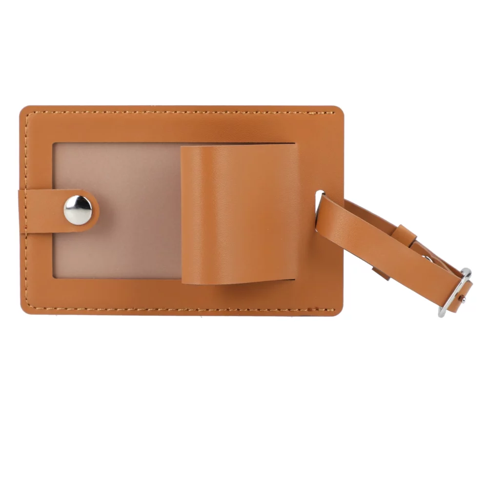 Étiquette de bagage en cuir d'ananas